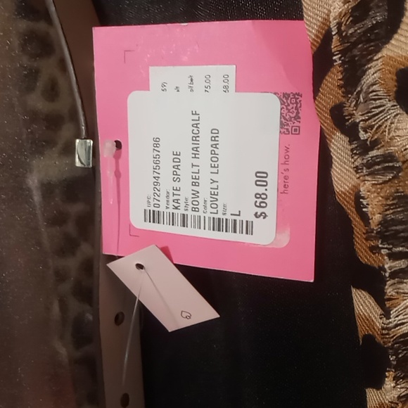 Kate Spade Lovely Leopard Bow Haircalf Belt & Big Cat Oblong Scarf Inc Gift Box - Picture 7 of 8